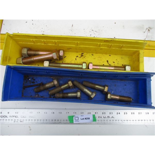 (2) trays with new bolts + nuts 5/8 - 3/4