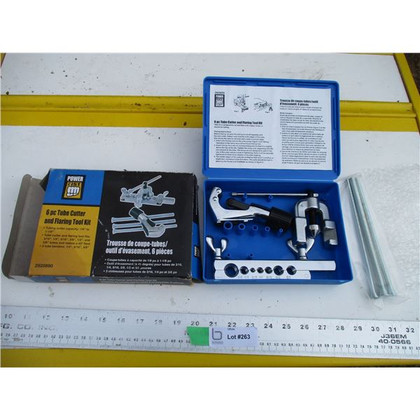 6 piece tube cutter + flaring tool kit