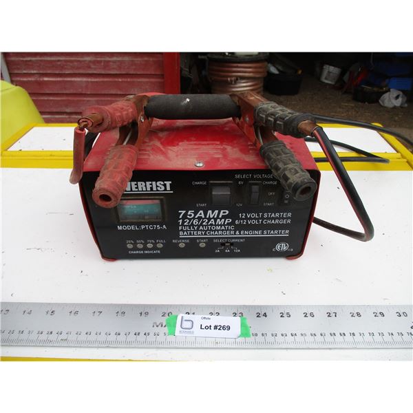 Powerfist 75Amp battery charger + engine starter