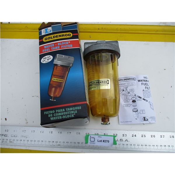 block fuel tank filter 3/4