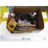 Image 1 : box of misc, hammer, wire brush, cup brush
