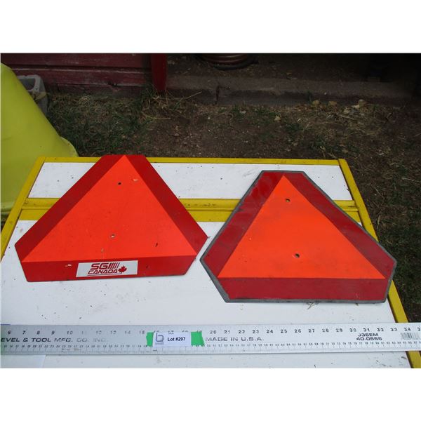 (2) slow moving signs