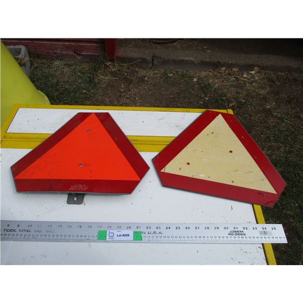 (2) slow moving signs