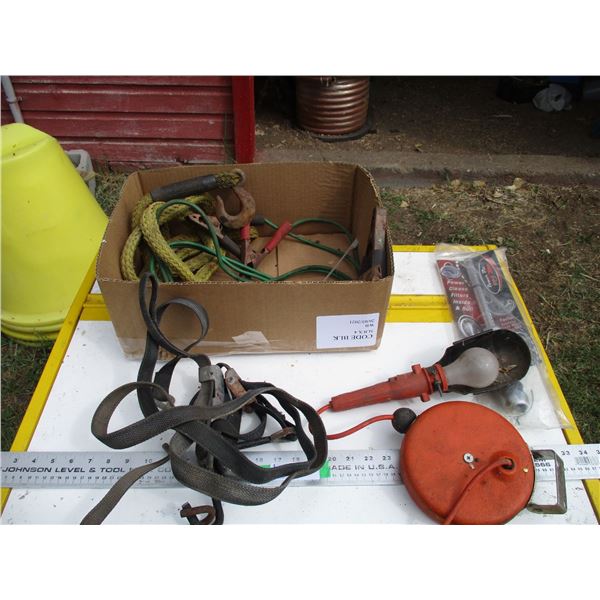 Trouble light tow rope + misc