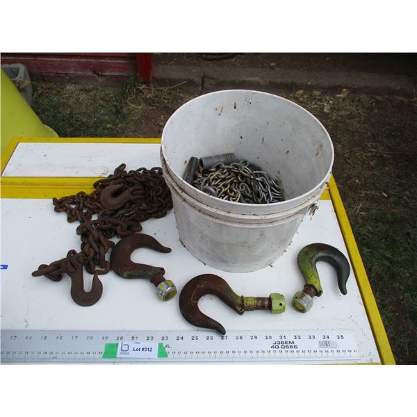 pail - misc chain, hooks