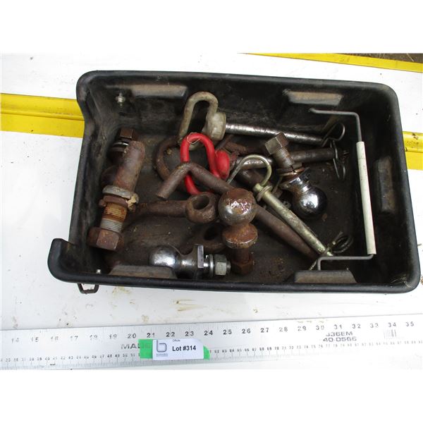 Tray clevis plus 2" balls, 1 7/8 plus pins