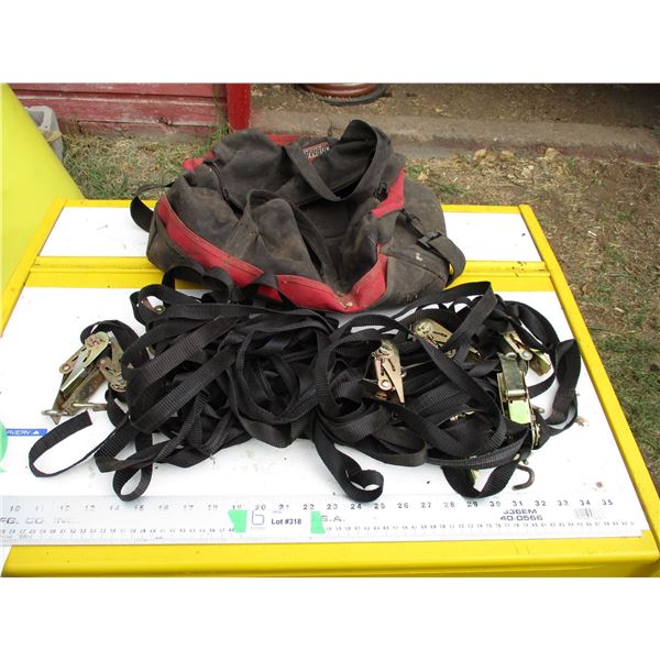 bag with tie downs - 8 total