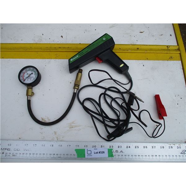 Timing light, compression tester