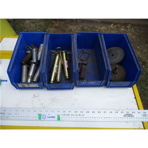 (4) tray cylinder pins, grinding stones