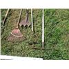 Image 3 : 5 garden tools - rack, hoe, fork