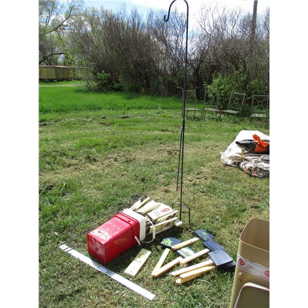 Garden stacks with misc pot hangers
