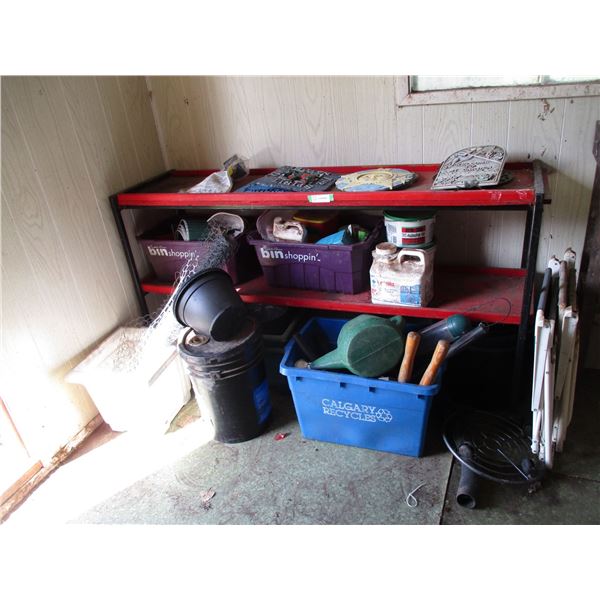 Stepping stones garden hand tools, bird feeder