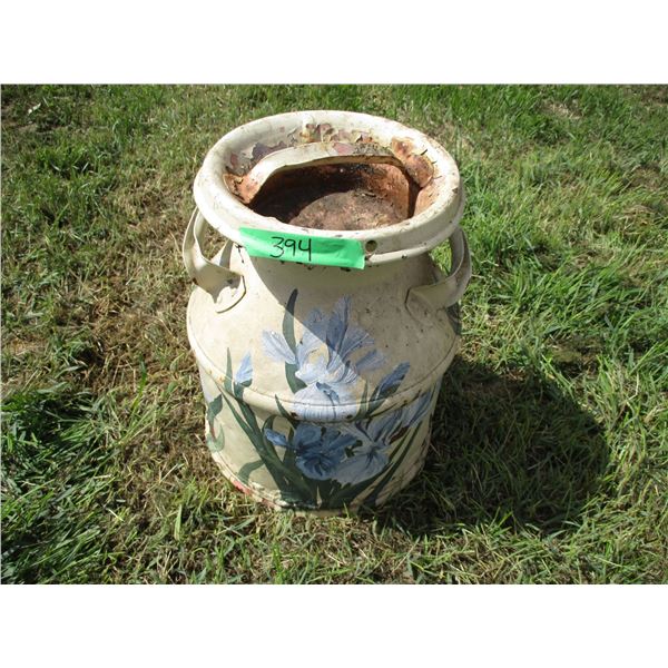 hand painted cream can