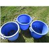 Image 2 : 3X THE BID - (3) Feed tubs, plastic
