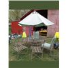Image 1 : Patio table with (6) Chairs + Umbrella (comes with all cushions)