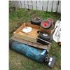 Image 1 : tires for mower + others, softener
