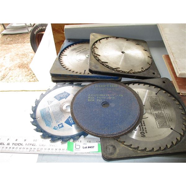 lot of saw blades, 10" with grinding discs
