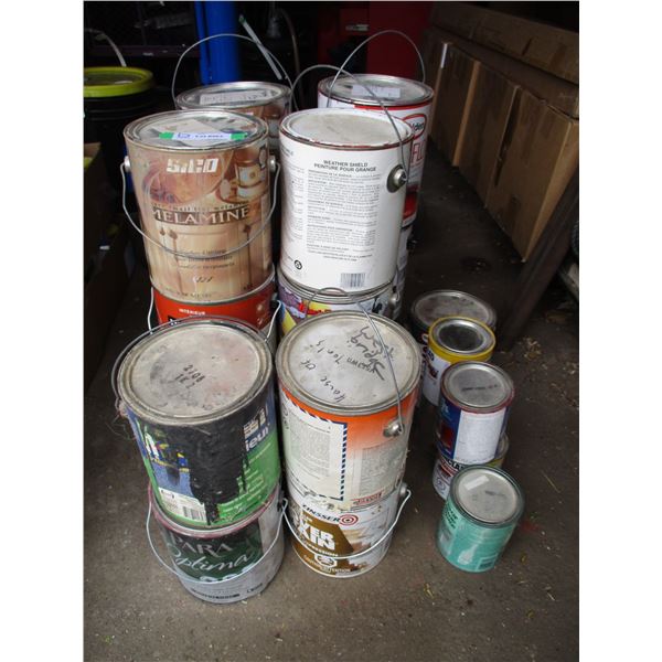 Lot of paint 1/2 used, some full