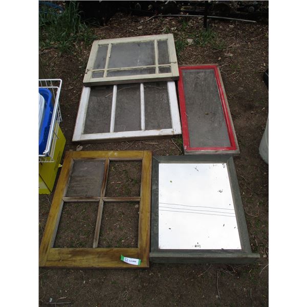 lot of 4 windows + 1 mirror