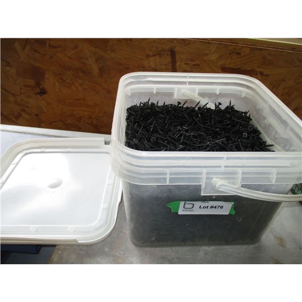 Pail of drywall screws