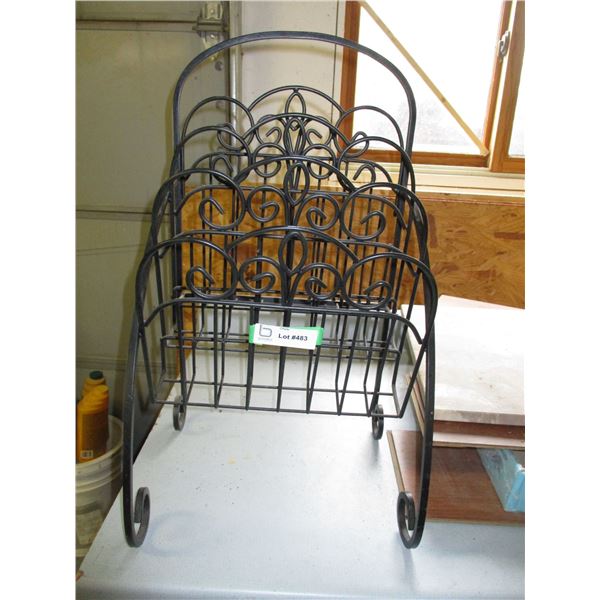 Metal magazine rack - 20" tall