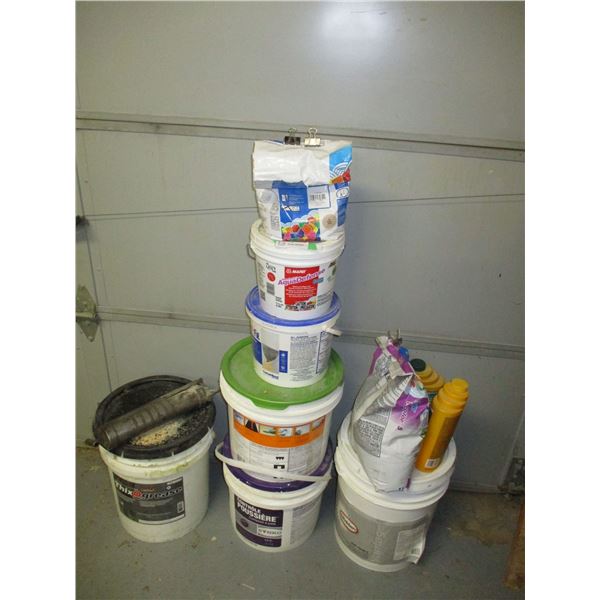 drywall compound, grout, grease gun