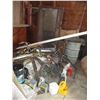 Image 1 : LOT - (3) bikes, patio door, metal barrel, canola seed + misc