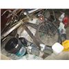 Image 2 : LOT - (3) bikes, patio door, metal barrel, canola seed + misc