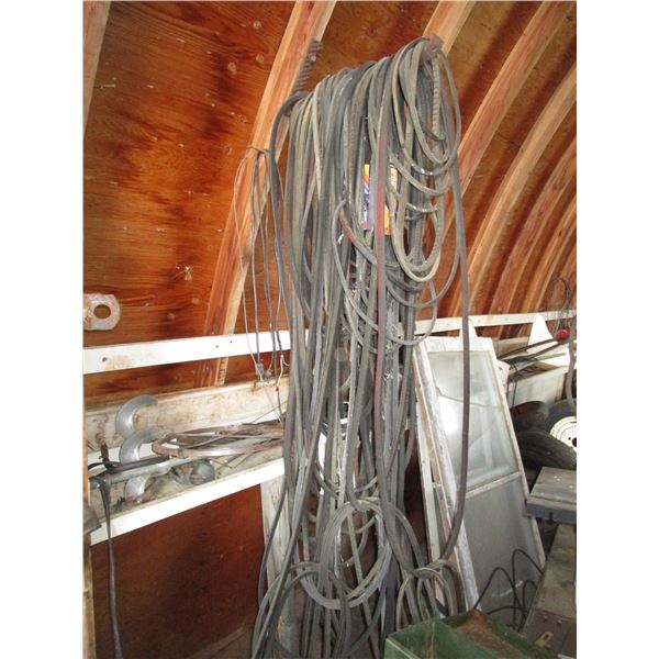 LOT - Belts + contents of shelf + windows