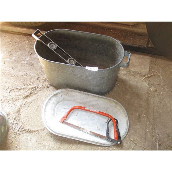 Galvanized boiler with lid + contents