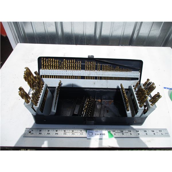 Mastercraft drill bit set in toolbox