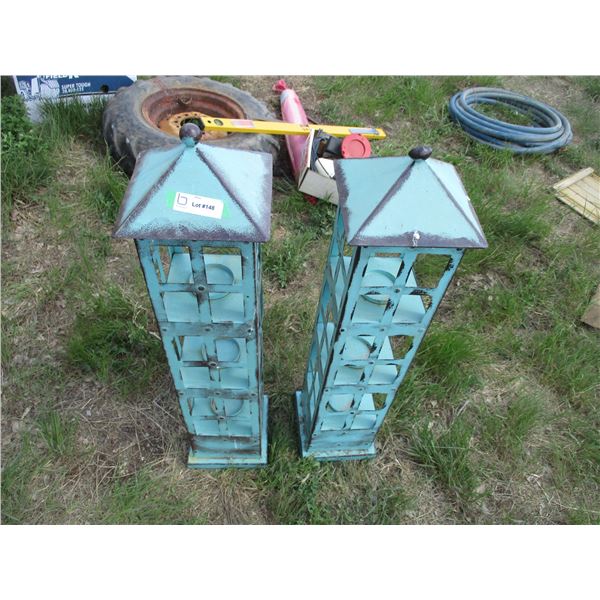 (2) Ornamental candle stands 32" tall