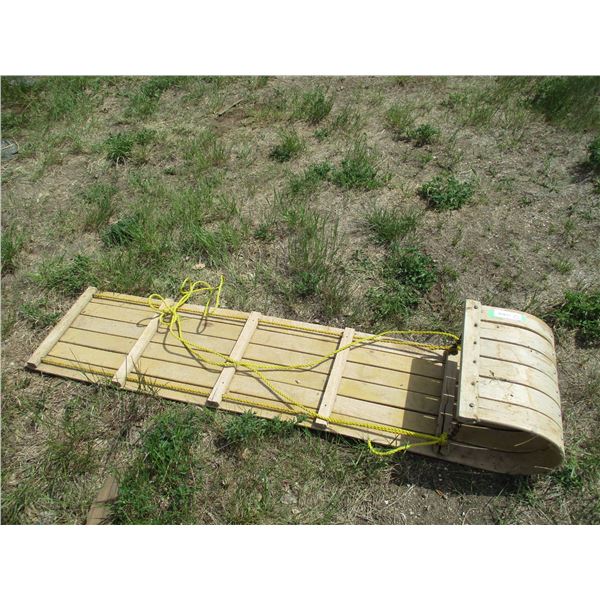 wooden toboggan - 58" long