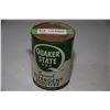 Image 1 : Antique full Quaker state oil tin
