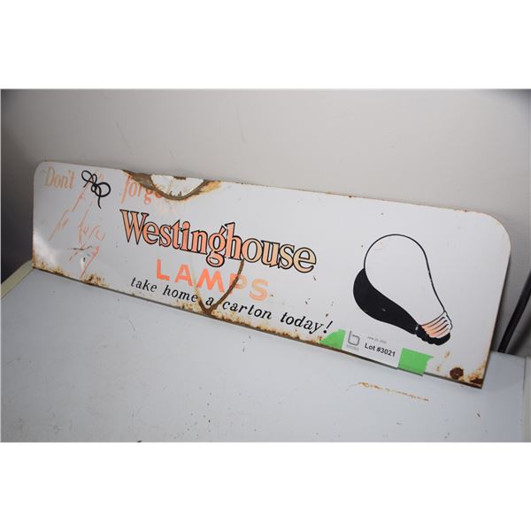 Westinghouse lamps tin sign
