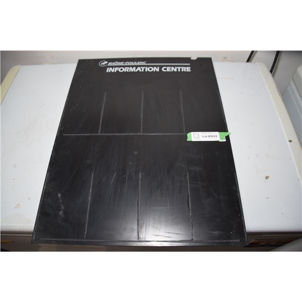 Rhone-Poulenc blackboard sign