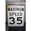 Image 1 : Antique 35 MPH sign - 30x24