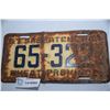 Image 1 : 1957 Sask license plate