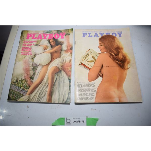 (2) Playboy magazines - 1970 + 1973
