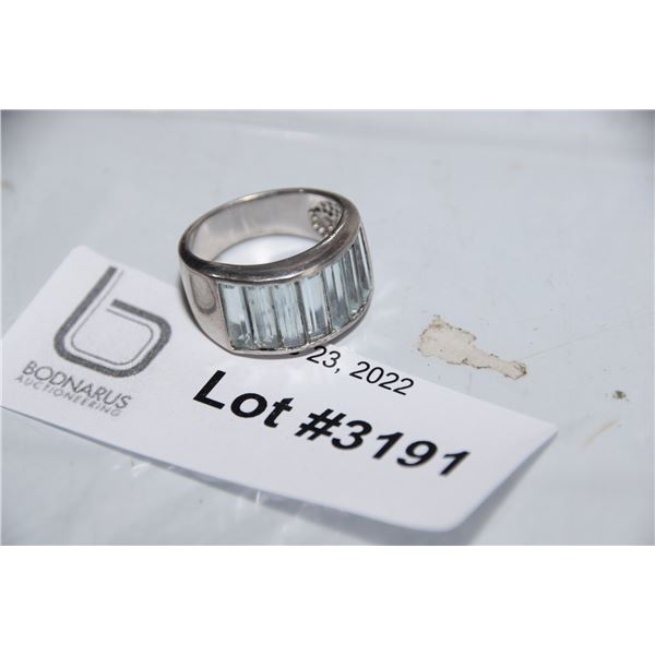 Sterling ring with baguette stones