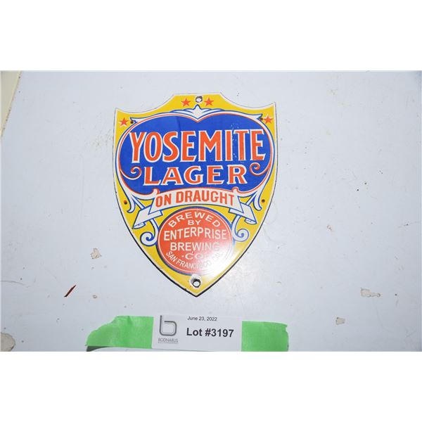 Yosemite Beer Porcelain fantasy sign