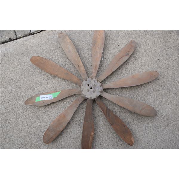 Wood antique windcharger fan