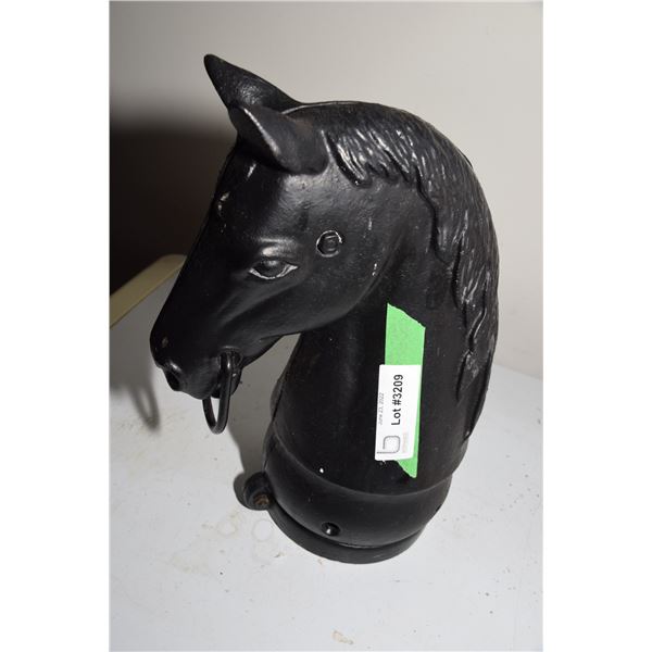 Hitching post horse finial