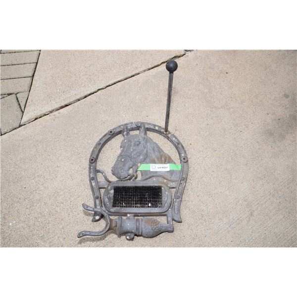 Western boot jack / brush cast decor