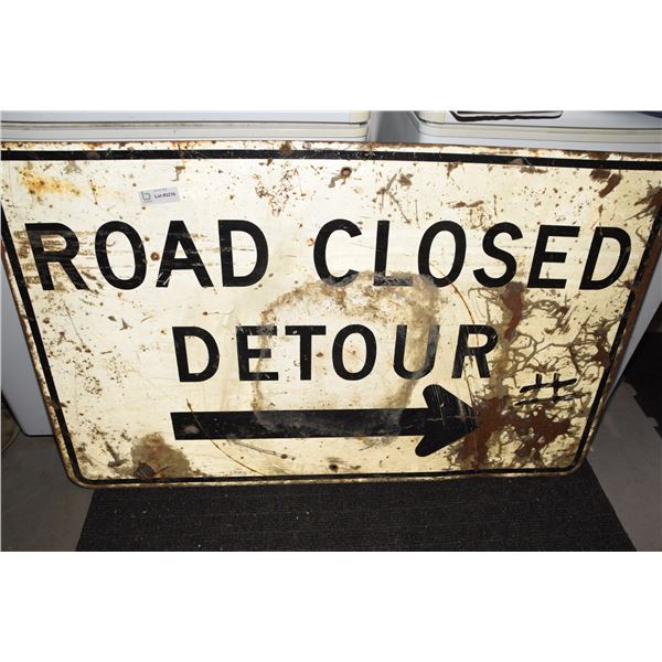 4 foot road closed sign