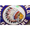 Image 2 : WOW! 6-Color Kalamalka Gasoline - Double Sided Indian Chief - 30" round porcelain fantasy sign