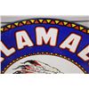 Image 4 : WOW! 6-Color Kalamalka Gasoline - Double Sided Indian Chief - 30" round porcelain fantasy sign