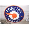Image 1 : Pontiac Service 42" round double sided dealer sign porcelain fantasy sign