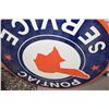 Image 5 : Pontiac Service 42" round double sided dealer sign porcelain fantasy sign