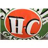Image 3 : 4ft round Sinclair HC Gasoline double sided dealer sign porcelain fantasy sign